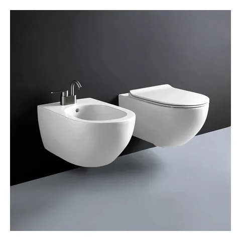 Ceramica Flaminia Coppia sanitari sospesi Flaminia App senza brida con sedile slim rallentato