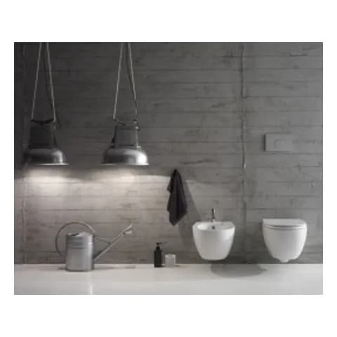 Ceramica Globo Coppia sanitari sospesi Globo 4All senza brida con coprivaso rallentato