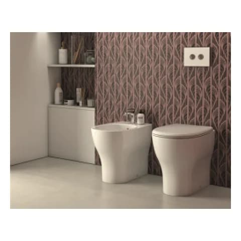 Ceramica Globo Coppia sanitari filo muro Globo Grace senza brida con coprivaso rallentato