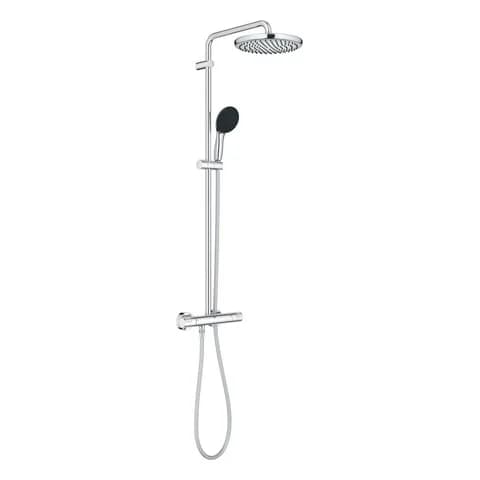 Grohe Grohe Vitalio Start 250: colonna doccia con termostatico, soffione tondo 25 cm