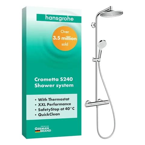 hansgrohe hansgrohe Crometta S 240: colonna doccia con termostatico, soffione 24 cm