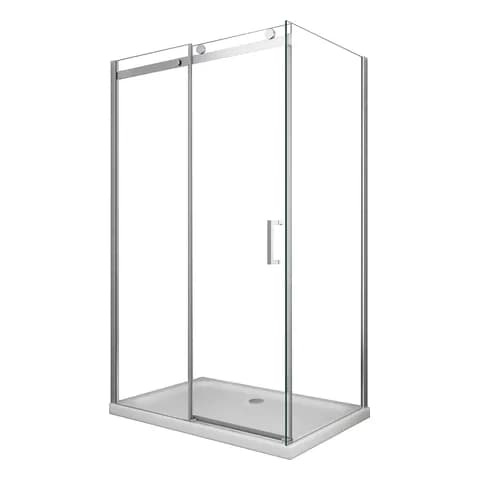 Laneri Laneri box doccia angolare 80x120 cristallo 8 mm, porta scorrevole reversibile