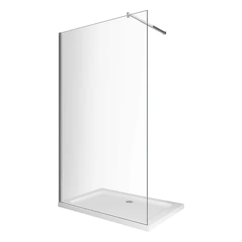 Laneri Parete doccia walk-in 90 cm cristallo 8 mm anticalcare, reversibile